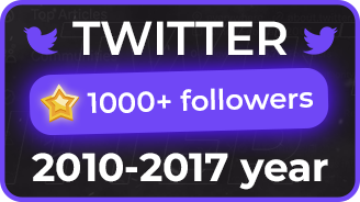 [货号1027]Twitter推特账号 | 2007~2017老账号 | 1000+粉丝 | 通过邮箱认证 | 随机国家IP注册 | 支持auth_token登录