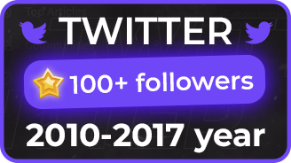 [货号1025]Twitter推特老账号 | 2007~2017老账号 | 100+粉丝 | 通过邮箱认证 | 随机国家IP注册 | 支持auth_token登录