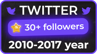 [货号1024]Twitter推特账号 | 2007~2017老账号 | 30+粉丝 | 通过邮箱认证 | 随机国家IP注册 | 支持auth_token登录